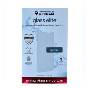InvisibleShield Glass Elite iPhone 11 XR Screen Protector Tempered Glass Case